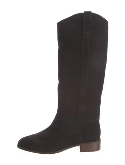 Pre-owned Sézane Suede Riding Boots In Brown