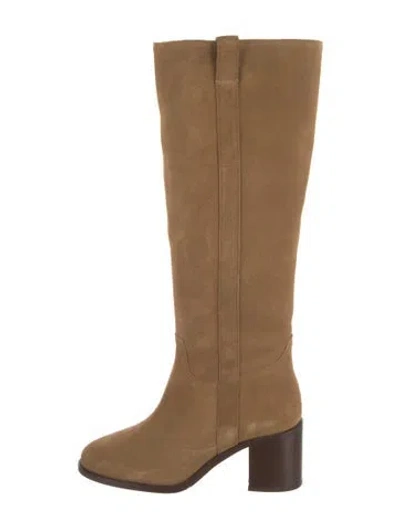 Pre-owned Sézane Suede Riding Boots In Brown