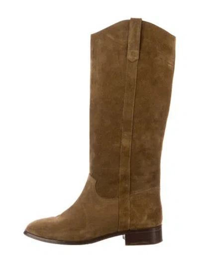Pre-owned Sézane Suede Riding Boots In Brown
