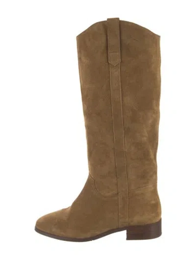 Pre-owned Sézane Suede Riding Boots In Neutral