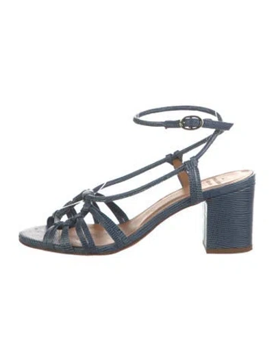 Pre-owned Sézane Suede Sandals In Blue