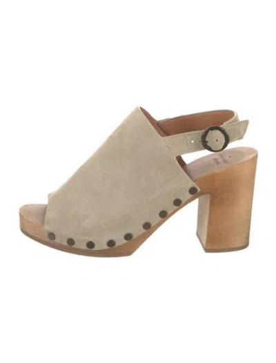 Pre-owned Sézane Suede Sandals In Neutrals