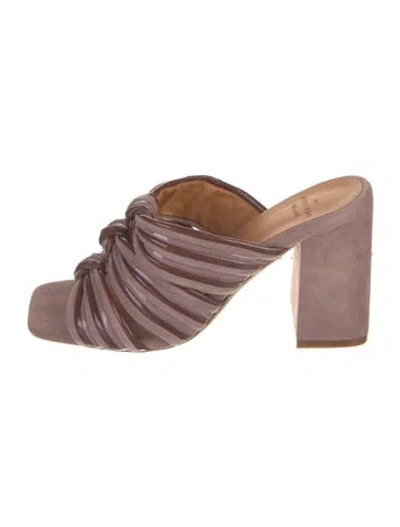 Pre-owned Sézane Suede Sandals In Purple