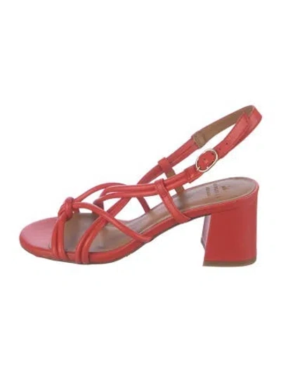 Pre-owned Sézane Suede Sandals In Red