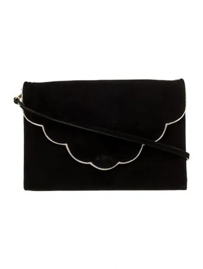 Pre-owned Sézane Suede Shoulder Bag In Black