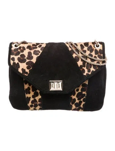 Pre-owned Sézane Suede Shoulder Bag In Black