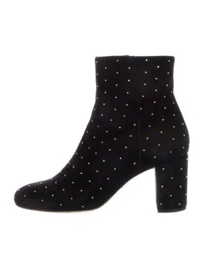 Pre-owned Sézane Suede Studded Accents Boots In Black