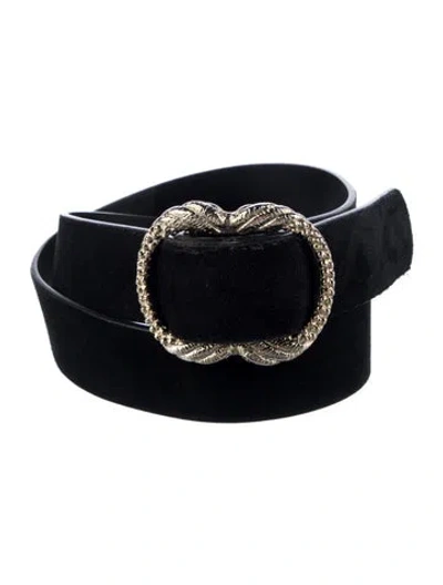 Pre-owned Sézane Suede Waist Belt In Black