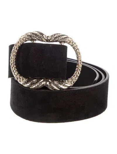 Pre-owned Sézane Suede Waist Belt In Black