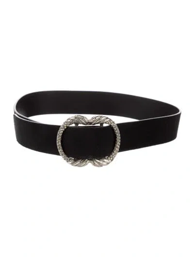 Pre-owned Sézane Suede Waist Belt In Black