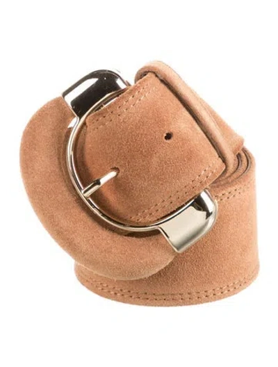 Pre-owned Sézane Suede Waist Belt In Brown