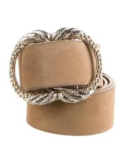Pre-owned Sézane Suede Waist Belt In Neutrals