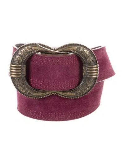 Pre-owned Sézane Suede Waist Belt In Purple