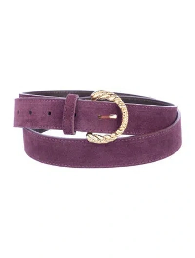 Pre-owned Sézane Suede Waist Belt In Purple