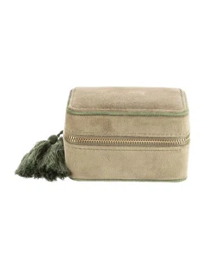Pre-owned Sézane Travel Jewelry Box In Green