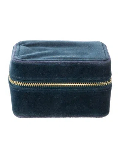 Pre-owned Sézane Sezane Travel Jewelry Case In Blue