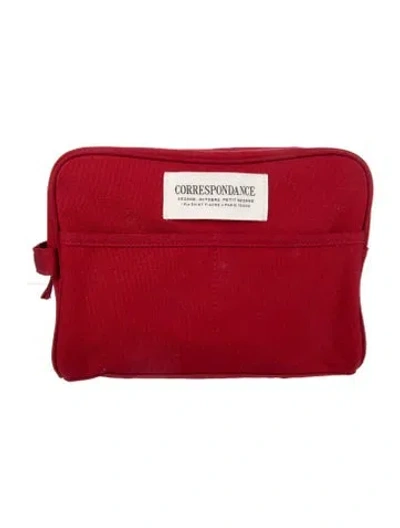 Pre-owned Sézane Traveling Cosmetic Bag In Red