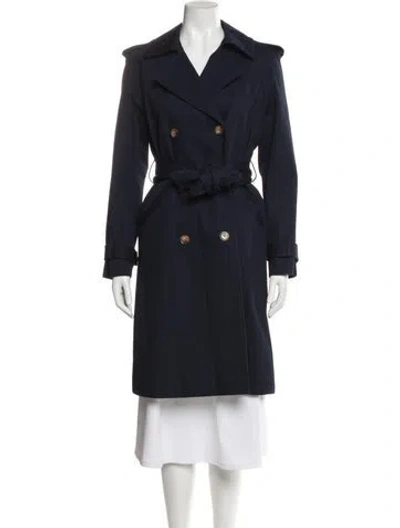Pre-owned Sézane Trench Coat In Blue