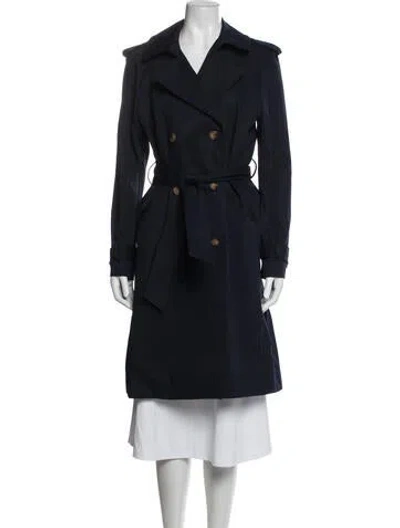 Pre-owned Sézane Trench Coat In Blue