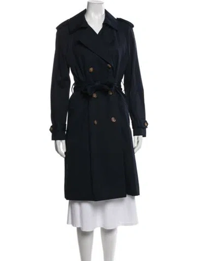 Pre-owned Sézane Trench Coat In Blue