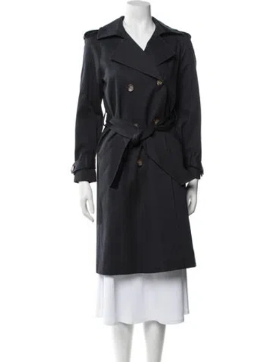 Pre-owned Sézane Trench Coat In Blue