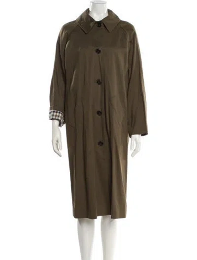 Pre-owned Sézane Trench Coat In Green