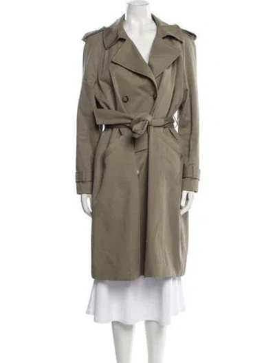 Pre-owned Sézane Trench Coat In Green