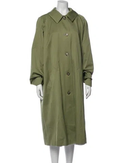Pre-owned Sézane Trench Coat In Green