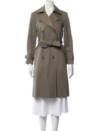 Pre-owned Sézane Trench Coat In Green
