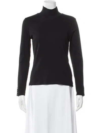 Pre-owned Sézane Turtleneck Long Sleeve Top In Black