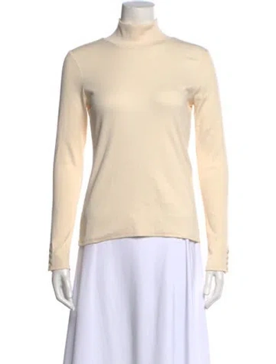 Pre-owned Sézane Turtleneck Long Sleeve Top In Neutral