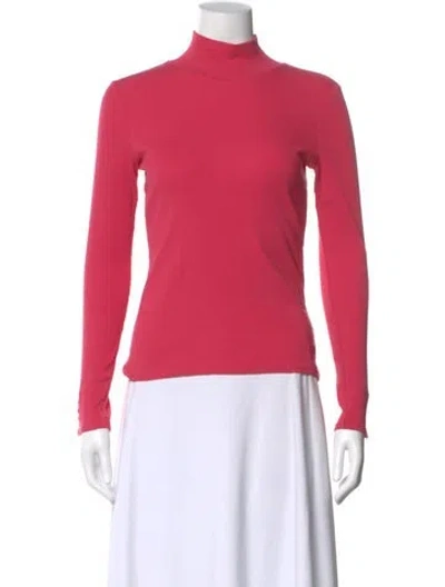 Pre-owned Sézane Turtleneck Long Sleeve Top In Pink