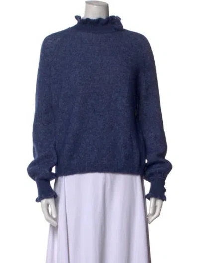 Pre-owned Sézane Turtleneck Sweater In Blue