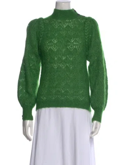Pre-owned Sézane Turtleneck Sweater In Green