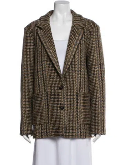 Pre-owned Sézane Tweed Pattern Blazer In Neutrals