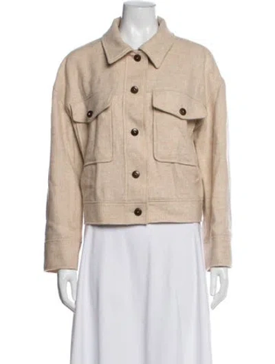 Pre-owned Sézane Tweed Pattern Jacket In Neutrals