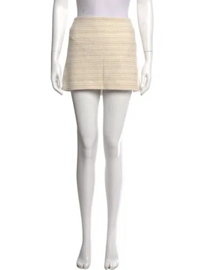 Pre-owned Sézane Tweed Pattern Mini Skirt In Neutral