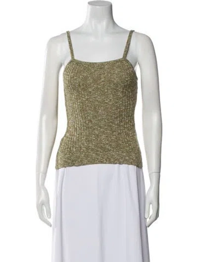 Pre-owned Sézane Tweed Pattern Square Neckline Top In Multi