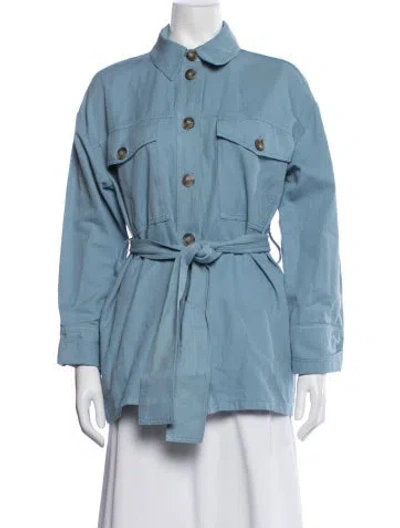 Pre-owned Sézane Utility Jacket In Blue