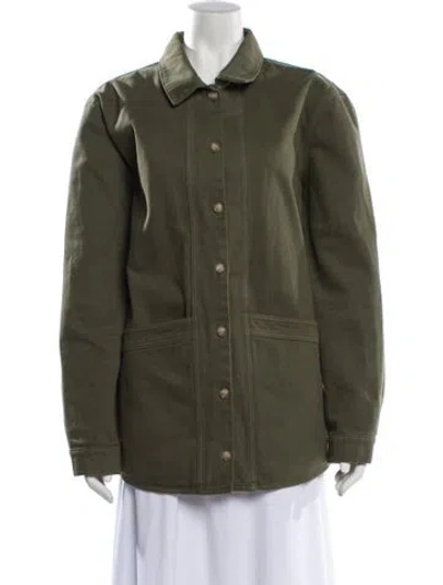 Pre-owned Sézane Utility Jacket In Green