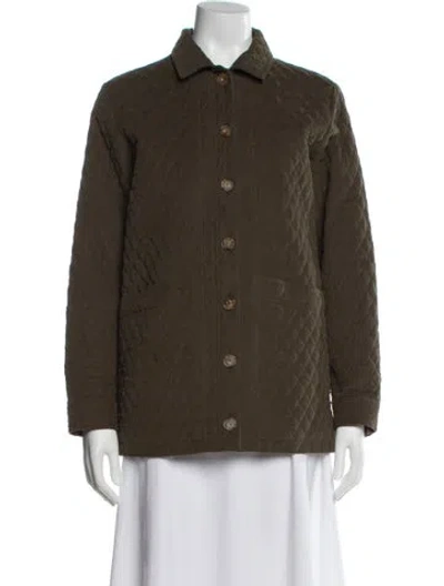 Pre-owned Sézane Utility Jacket In Green