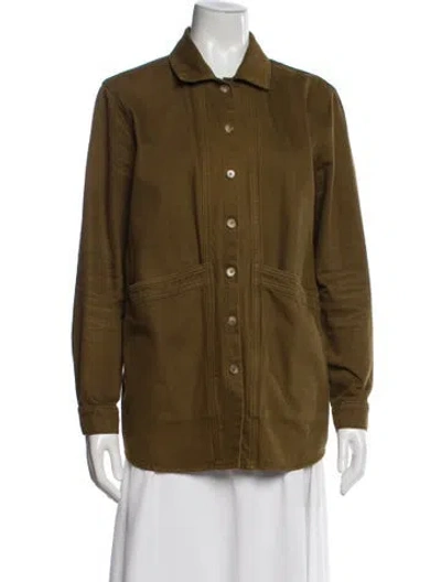 Pre-owned Sézane Utility Jacket In Green