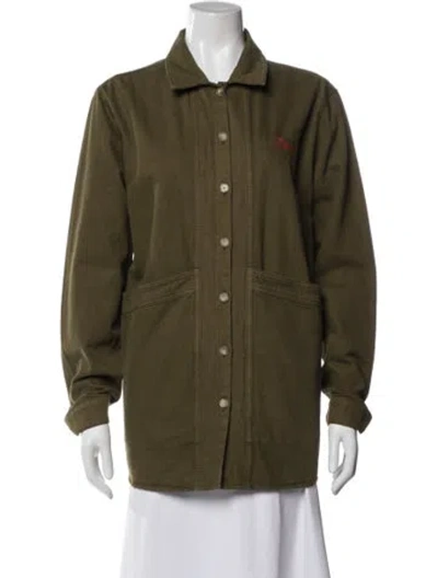 Pre-owned Sézane Utility Jacket In Green