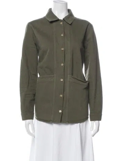 Pre-owned Sézane Utility Jacket In Green