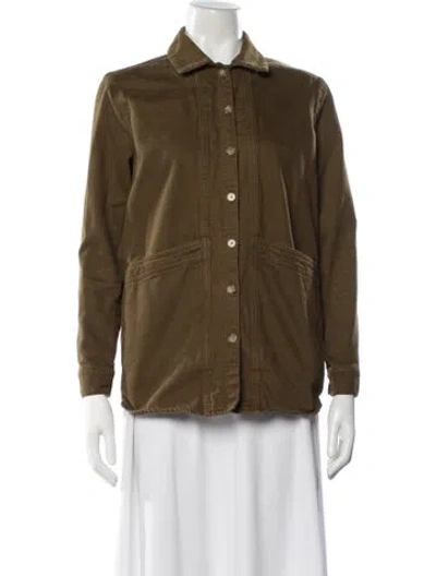 Pre-owned Sézane Utility Jacket In Green
