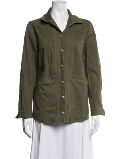 Pre-owned Sézane Utility Jacket In Green