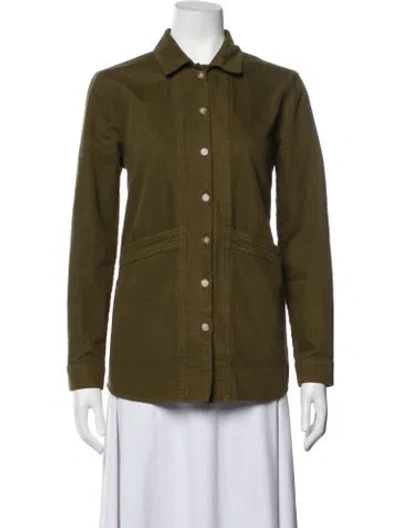 Pre-owned Sézane Utility Jacket In Green