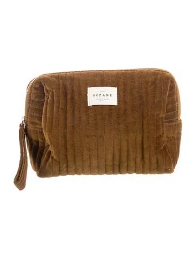 Pre-owned Sézane Velvet Dust Bag In Brown