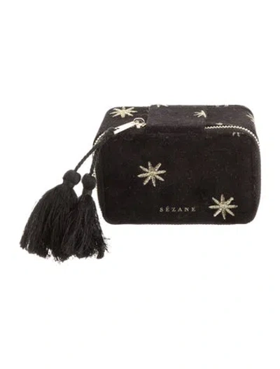 Pre-owned Sézane Velvet Jewelry Case In Black