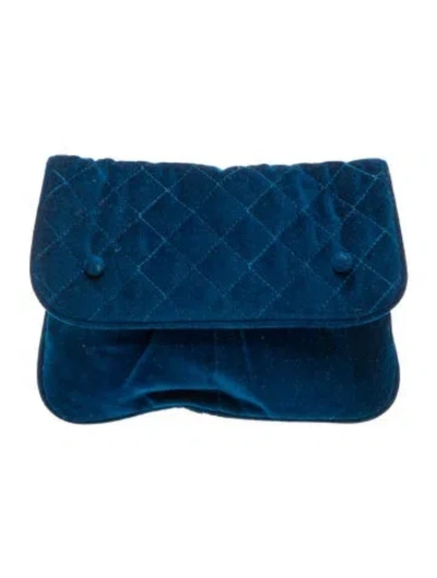 Pre-owned Sézane Velvet Portfolio In Blue